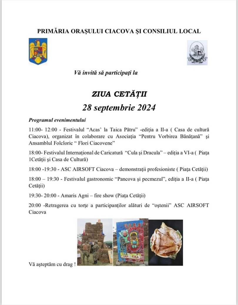 sursa foto: Facebook Primăria Orașului Ciacova